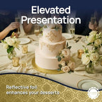 Cake Board, Gold Foil Round Cake Circles with Gorgeous Design, Sturdy & Durable 1/2” Thick Cake Drums, Round, alternate view