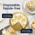 Cake Board, Gold Foil Round Cake Circles with Gorgeous Design, Sturdy & Durable 1/2” Thick Cake Drums, Round, alternate view