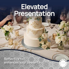 Cake Board, Silver Foil Round Cake Circles with Gorgeous Design, Sturdy & Durable 1/2” Thick Cake Drums, Round, alternate