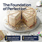 Cake Board, Silver Foil Round Cake Circles with Gorgeous Design, Sturdy & Durable 1/2” Thick Cake Drums, Round, alternate
