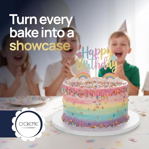 Cake Board, White Round Cake Circles with Gorgeous Design, Sturdy & Durable 1/2” Thick Cake Drums, Round Cake, alternate view
