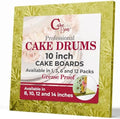 Cake Boards 10" Gold Square Cake Drums 1/2" Wrapped Edge 3Pack in 8, 10, and 12 inch in Gold