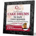 Cake Boards 14" Black Square Cake Drums 1/2" Wrapped Edge 1Pack in 8, 10, and 12 inch in Black