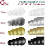 Cake Boards 14" Black Square Cake Drums 1/2" Wrapped Edge 3Pack in 8, 10, and 12 inch in Black, alternate view 4
