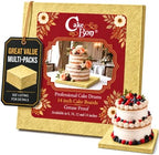 Cake Boards 14" Gold Square Cake Drums 1/2" Wrapped Edge 1Pack in 8, 10, and 12 inch in Gold