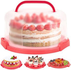 Cake Carrier, BPA-Free Cake stand with Lid and Handle Cake Transport Container Portable Cake Holder Two Sided