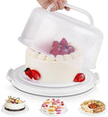 Cake Carrier with Lid and Handle, BPA-Free Cake Holder Cake Containers in Large in White