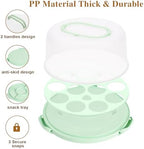 Cake Carrier with Lid and Handle - Cake Containers, BPA-Free, Perfect Gifts in 12 inches in Green, alternate view 6