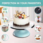 Cake Decorating Kit, 138pcs Cake Decorating Supply with 12 Inch Aluminium Cake Turntable, 64 Numbered Icing, alternate view 6