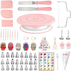 Cake Decorating Kit, 298 Pcs Baking Tools (Pink) in Pink