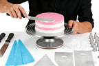Cake Decorating Kit 35 Pieces - 24 Piping Tips Set with 12 Inch Turntable, Reusable Pastry Bag, Icing Spatula, alternate view