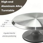 Cake Decorating Supplies Kit with 12" Aluminum Rotating Cake Turntable Stand, Professional Baking Tools, Cake, alternate view