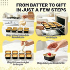 Cake Pans, Black Gold 100 Pack for Gifts in 5 oz in Black Glod, alternate view 4