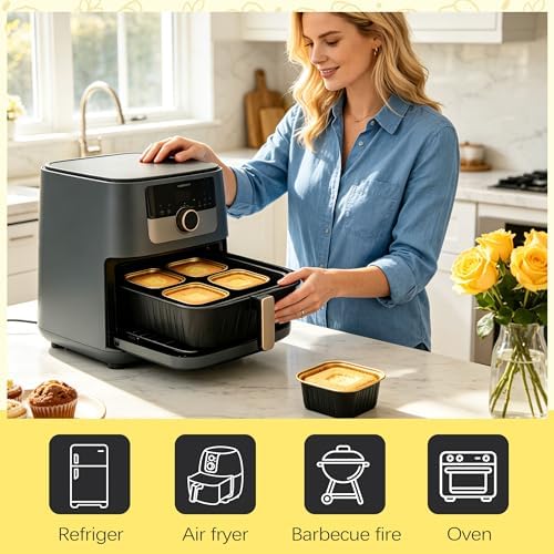 Cake Pans, Black Gold 100 Pack for Gifts in 5 oz in Black Glod, alternate view 6