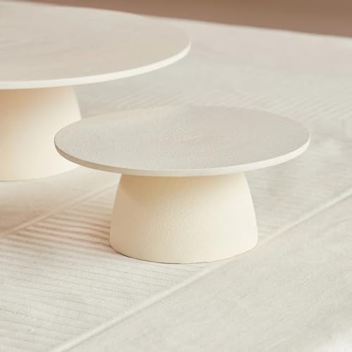 Cake Pedestal Stand, 7-Inch, Elegant Creme, Home Decor in Crème