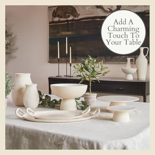 Cake Pedestal Stand, 7-Inch, Elegant Creme, Home Decor in Crème, alternate view 5
