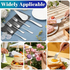 Cake Pie Server with 4Pcs Forks, Pizza Cutter Serrated, Silver in Silver, alternate view 7