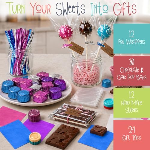 Cake Pop Kit for Kids & Chocolate Making Kit, 105 Pcs - Kids Baking Set, Candy Making Kit with Silicone Molds, alternate view