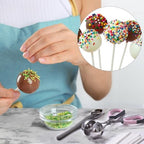 Cake Pop Kit Including 200 pcs 6 inch Lollipop Sticks and 200 Clear Wrappers, 35 Hole Clear Acrylic Display, alternate view 2