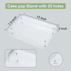 Cake Pop Kit Including 200 pcs 6 inch Lollipop Sticks and 200 Clear Wrappers, 35 Hole Clear Acrylic Display, alternate view 3