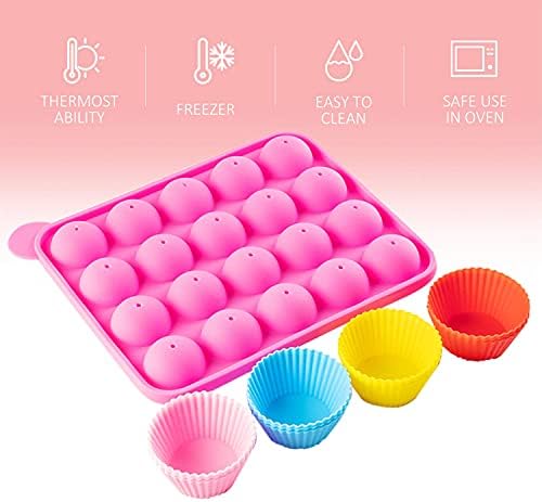 Cake Pop Maker Kit with 2 Silicone Mold Sets with 3 Tier Cake Stand, Chocolate Candy Melts Pot, Silicone Cupcake, alternate