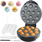 Cake Pop Maker Machine Set with Cake Pop Stand, Sticks & Fork Tool, 12 Cake Pops Capacity, Graphite in Graphite