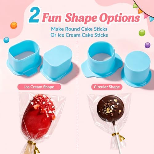 Cake Pop Mold Kit, Circle Cutter, Cakesicle Cutter, Cake Pop Stand in Blue, alternate view 2