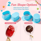Cake Pop Mold Kit, Circle Cutter, Cakesicle Cutter, Cake Pop Stand in Blue, alternate view 2