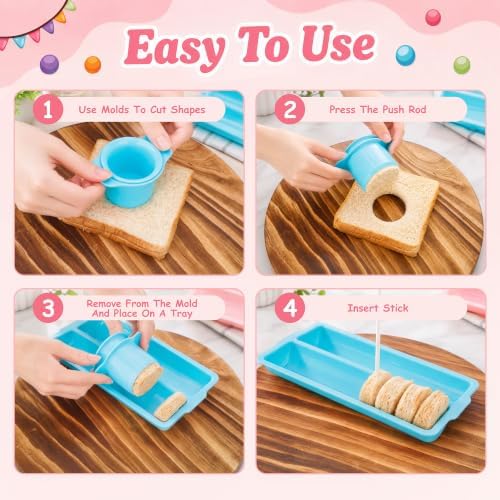 Cake Pop Mold Kit, Circle Cutter, Cakesicle Cutter, Cake Pop Stand in Blue, alternate view 4