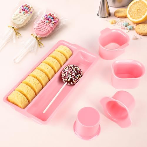 Cake Pop Mold Set Complete Homemade Popsicle Cakesicle Molds in onesize in Pink, alternate view 2