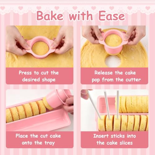 Cake Pop Mold Set Complete Homemade Popsicle Cakesicle Molds in onesize in Pink, alternate view 4