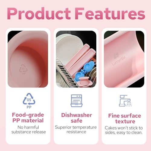 Cake Pop Mold Set with 8.2 Inch Double Tray and 100Pcs Sticks in Cutter & Sticks Set(Pink), alternate view 3