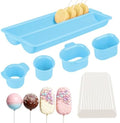 Cake Pop Mold Set with Double Tray, Cake Pop Cutter, Lollipop Sticks in onesize in Blue (B)