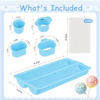 Cake Pop Mold Set with Double Tray, Cake Pop Cutter, Lollipop Sticks in onesize in Blue (B), alternate view 3
