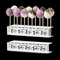 Cake Pop Stand, 12 Holes Lollipop Display Stand, Set of 2 White Metal Display Holder, Lollipop Holder for