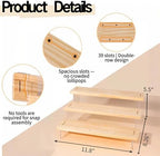 Cake Pop Stand 2 Pack, 3-Tier Acrylic Wood Display Drying Holder in Transparent, alternate view 3