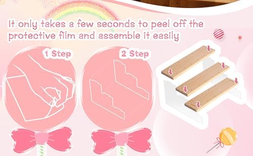 Cake Pop Stand 2 Pack, 3-Tier Acrylic Wood Display Drying Holder in Transparent, alternate view 5