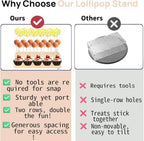 Cake Pop Stand 2 Pack, 3-Tier Acrylic Wood Display Drying Holder in Transparent, alternate view 6