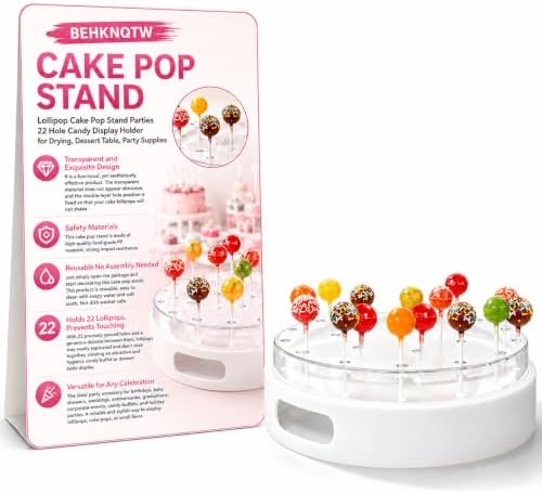 Cake Pop Stand, 22-Hole Clear Double-Layer Holder for Parties in Clear