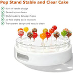 Cake Pop Stand, 22-Hole Clear Double-Layer Holder for Parties in Clear, alternate view 4