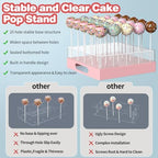 Cake Pop Stand,25 Holes Clear Cake Pops Display Holder, Cake Pop Sticks Kit, Candy Pop Holder, cake pop mold for, alternate
