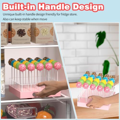Cake Pop Stand,25 Holes Clear Cake Pops Display Holder, Cake Pop Sticks Kit, Candy Pop Holder, cake pop mold for, alternate