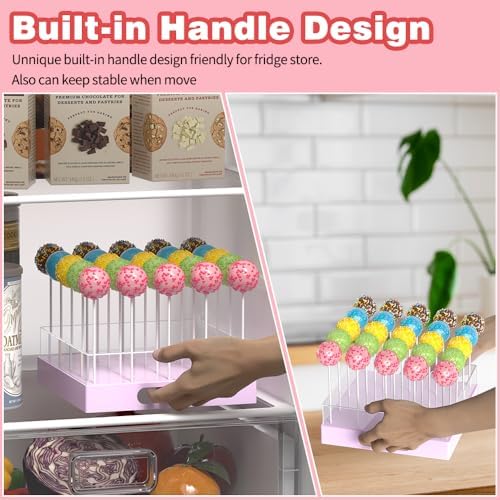 Cake Pop Stand,25 Holes Clear Cake Pops Display Holder, Cake Pop Sticks Kit, Candy Pop Holder, cake pop mold for, alternate