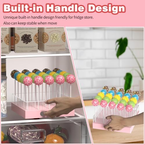Cake Pop Stand,25 Holes Clear Cake Pops Display Holder, Cake Pop Sticks Kit, Candy Pop Holder, cake pop mold for, alternate
