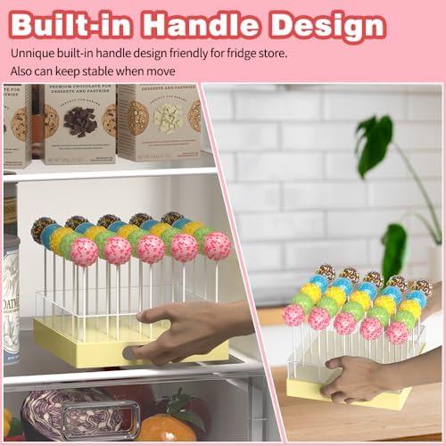 Cake Pop Stand,25 Holes Clear Cake Pops Display Holder, Cake Pop Sticks Kit, Candy Pop Holder, cake pop mold for, alternate