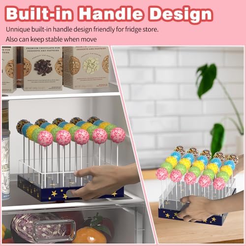 Cake Pop Stand,25 Holes Clear Cake Pops Display Holder, Cake Pop Sticks Kit, Candy Pop Holder, cake pop mold for, alternate