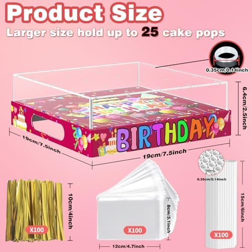 Cake Pop Stand,25 Holes Clear Cake Pops Display Holder, Cake Pop Sticks Kit, Candy Pop Holder, cake pop mold for, alternate