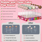 Cake Pop Stand,25 Holes Clear Cake Pops Display Holder, Cake Pop Sticks Kit, Candy Pop Holder, cake pop mold for, alternate