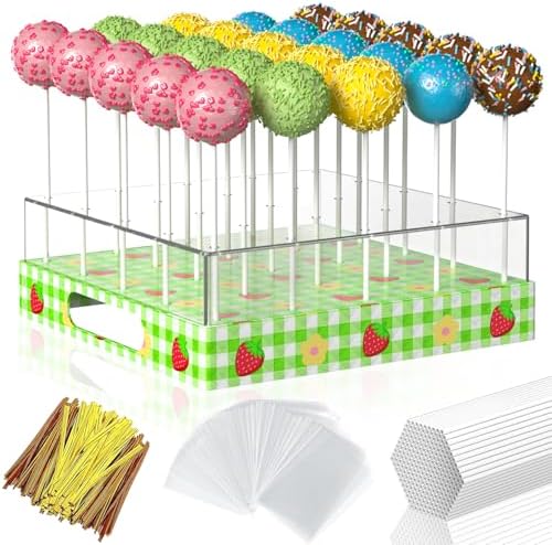 Cake Pop Stand,25 Holes Clear Cake Pops Display Holder, Cake Pop Sticks Kit, Candy Pop Holder, cake pop mold for