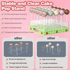 Cake Pop Stand,25 Holes Clear Cake Pops Display Holder, Cake Pop Sticks Kit, Candy Pop Holder, cake pop mold for, alternate